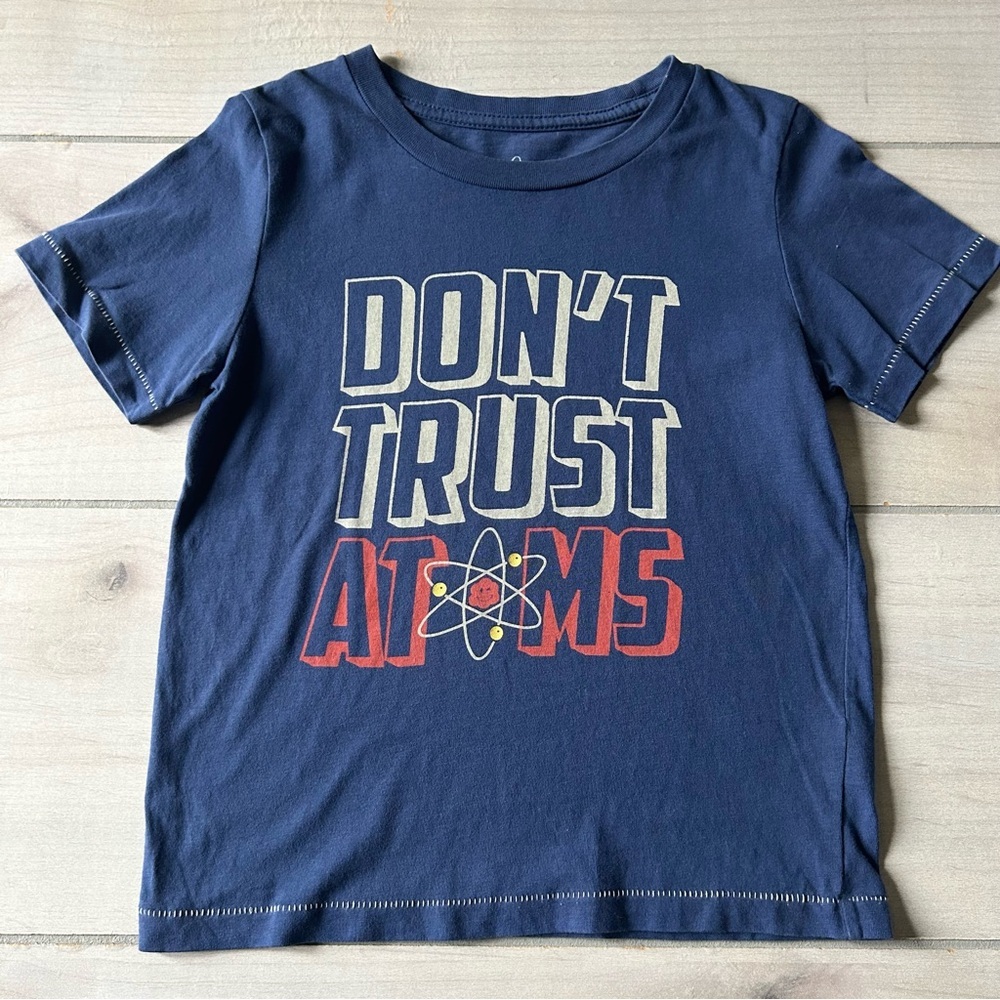 Peek Kids Science Collection Blue Atoms Graphic T-Shirt